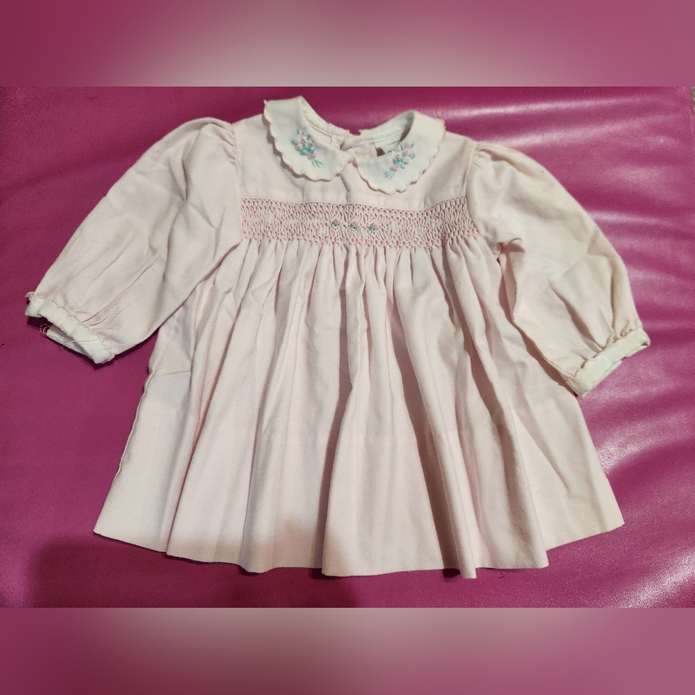 Pink Embroidered Kids Shirt